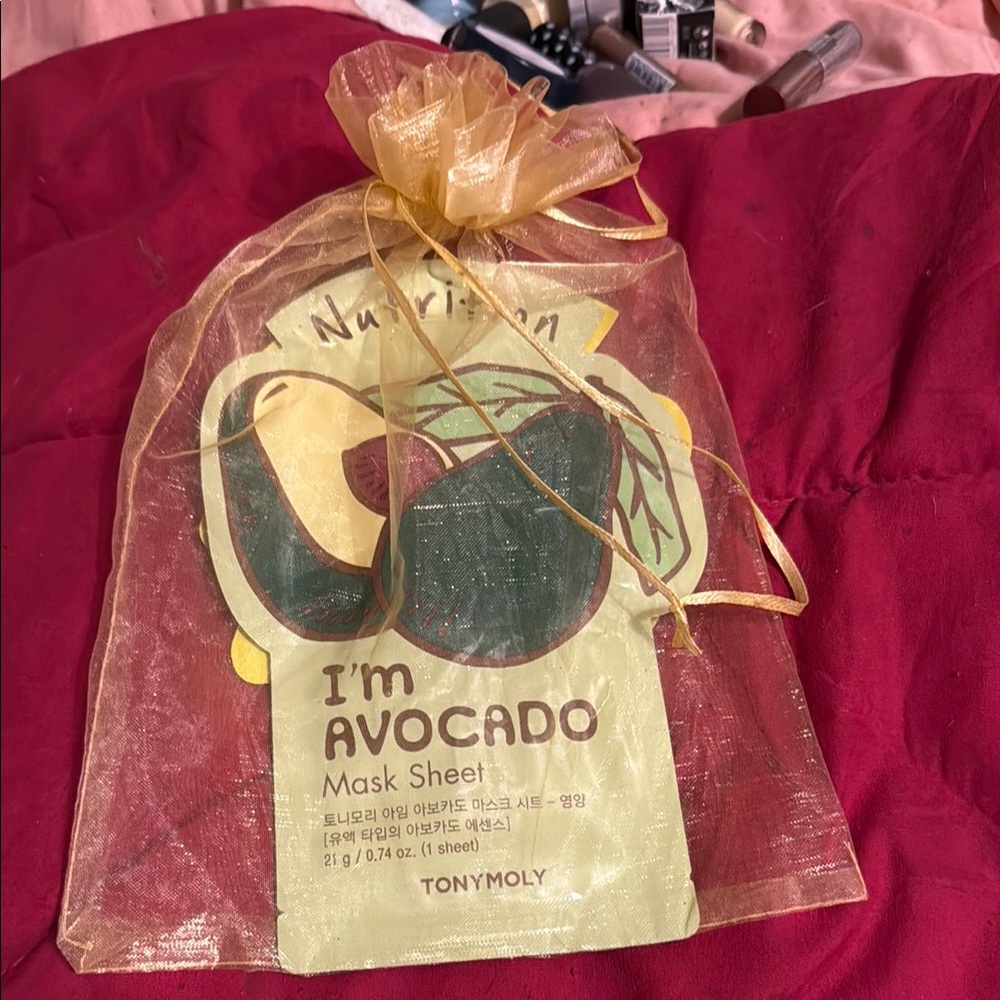 TONYMOLY Avocado Mask Sheet in Gold Pouch